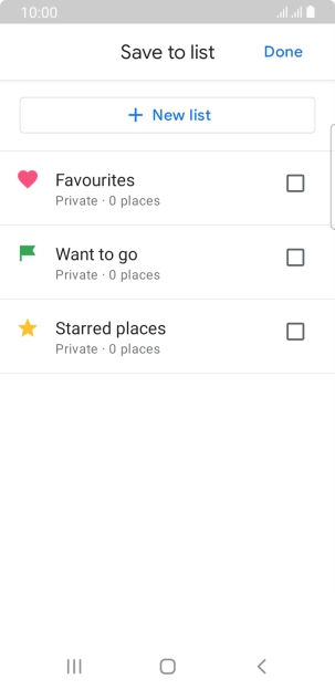 Press the required setting.