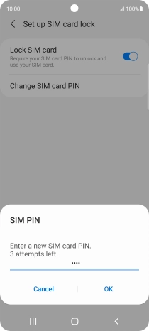 Key in a new four-digit PIN and press OK.