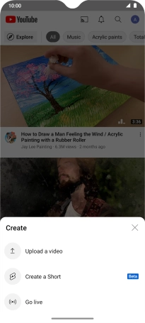 Press Upload a video.