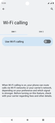 Press the required SIM.