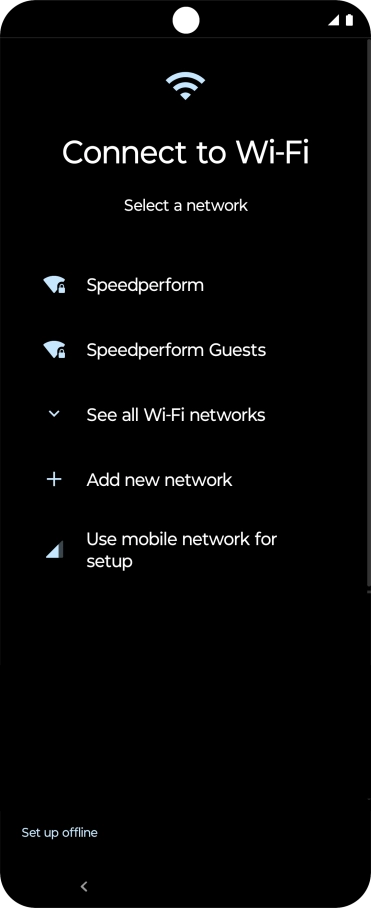Press the required Wi-Fi network.