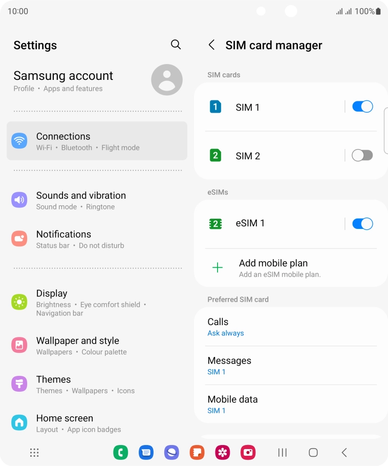 Press the Home key to return to the home screen.