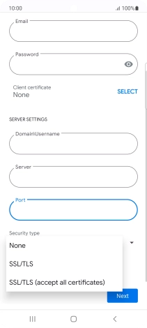 Press the required setting.