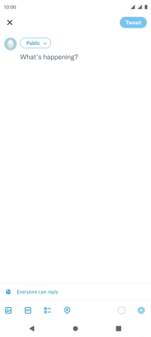 Press the text input field.