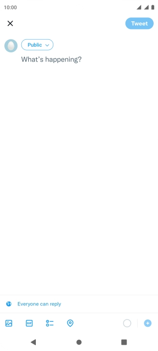 Press the text input field.