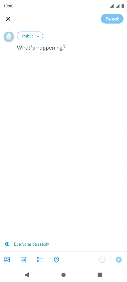 Press the text input field.