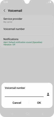 Key in +447836121121 and press OK.