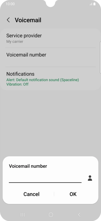 Key in +447836121121 and press OK.