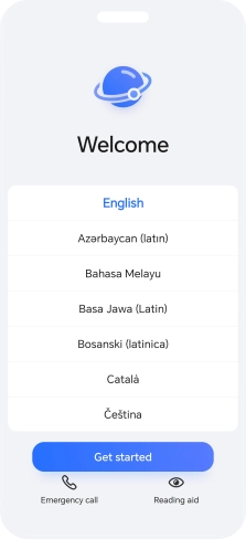 Press the required language.