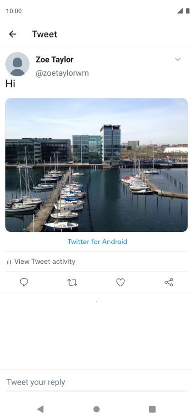 Press the text input field.