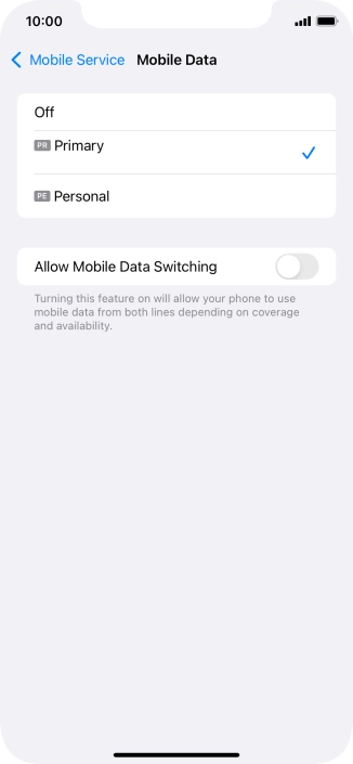 Press the required price plan.