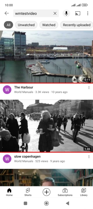 Press the required video clip.