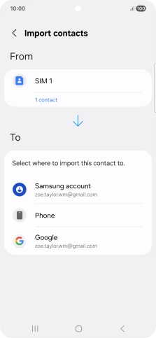 Press the required Google account.