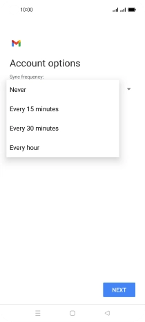 Press the required setting. Press the required setting.