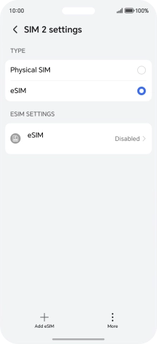 Press eSIM.