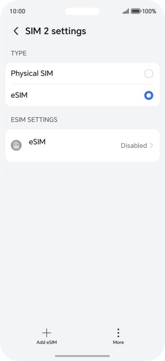Press eSIM.