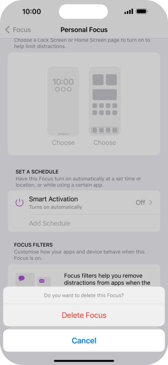 Press Delete Focus. Press Delete Focus.