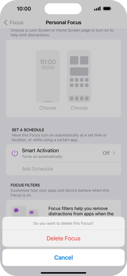 Press Delete Focus. Press Delete Focus.