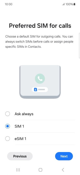 Press the required setting. Press the required setting.