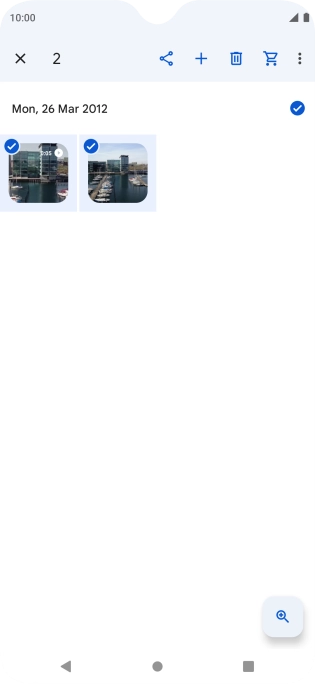 Press the share icon.