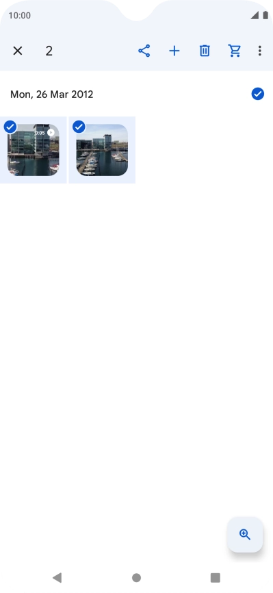 Press the share icon.