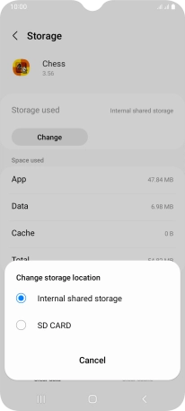Press the name of the memory card.