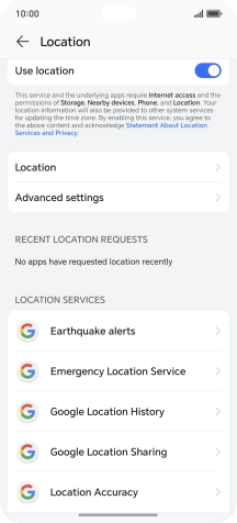 Press Location Accuracy.