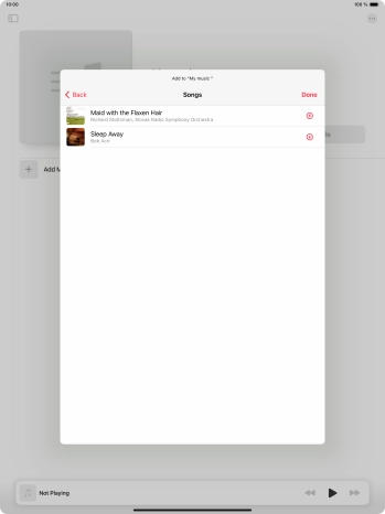 Go to the required category and press the required audio file.