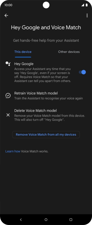 Press the indicator next to 