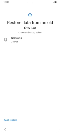 Press the required backup and your phone restores the content of the selected backup. Subsequently, follow the instructions on the screen to set up your phone and prepare it for use.