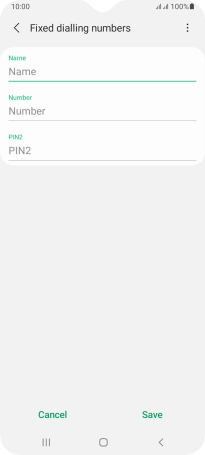 Press Name and key in the required name.