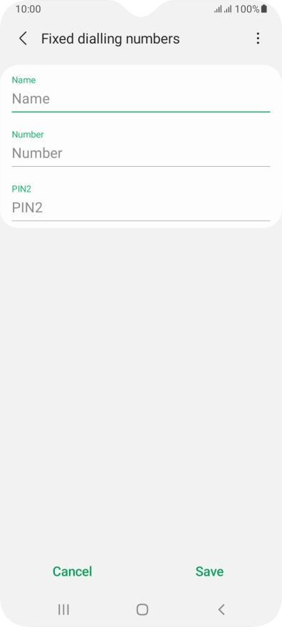 Press Name and key in the required name.