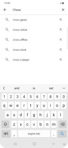 Key in the name or subject of the required app and press the search icon.