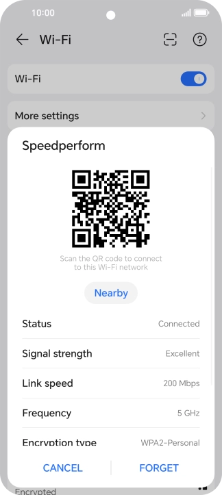 Place the QR code inside the camera frame on the other device to scan the code.