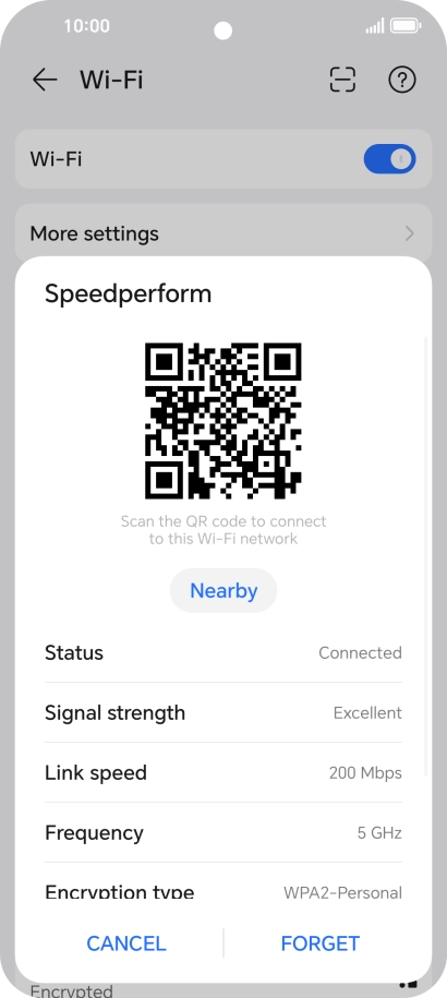 Place the QR code inside the camera frame on the other device to scan the code.