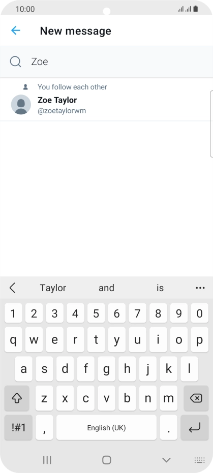 Key in the first letters of the recipient's name and press the required contact.