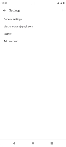 Press the required email account.