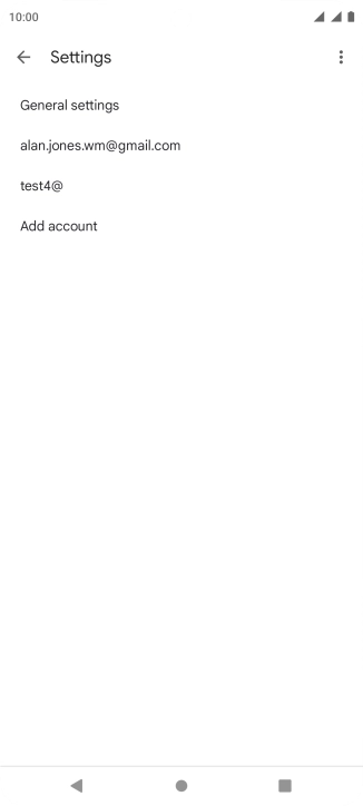 Press the required email account.