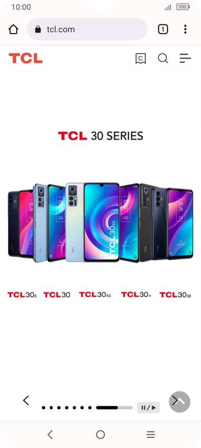 Press the menu icon.