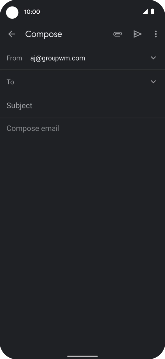 Press To and key in the first letters of the recipient's name.