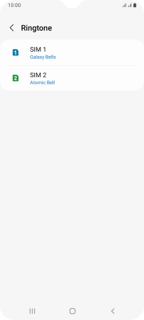 Press the required SIM.