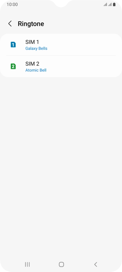 Press the required SIM.