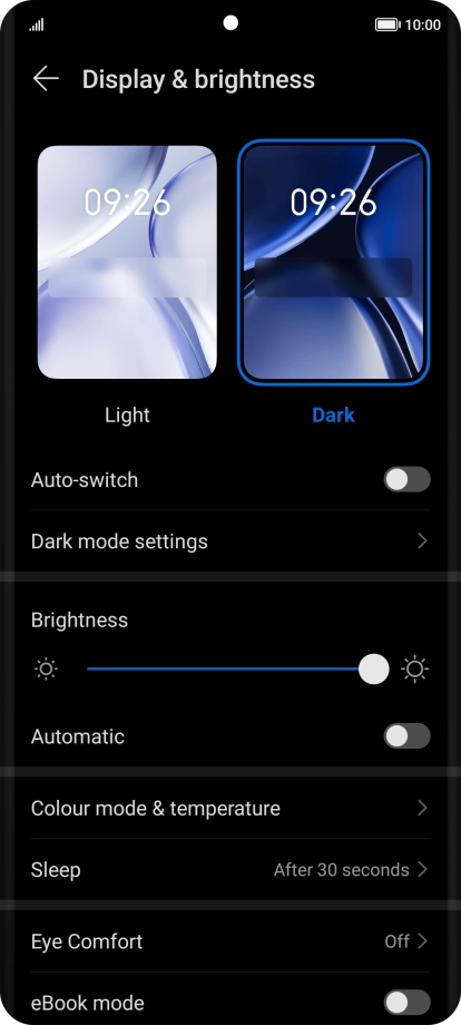 Press the indicator next to 