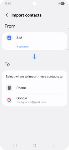 Press the required Google account.