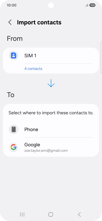 Press the required Google account.