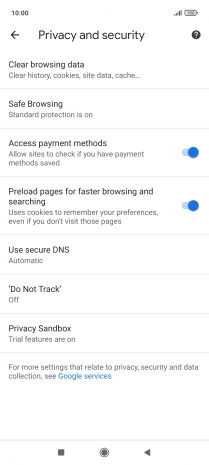 Press Clear browsing data.