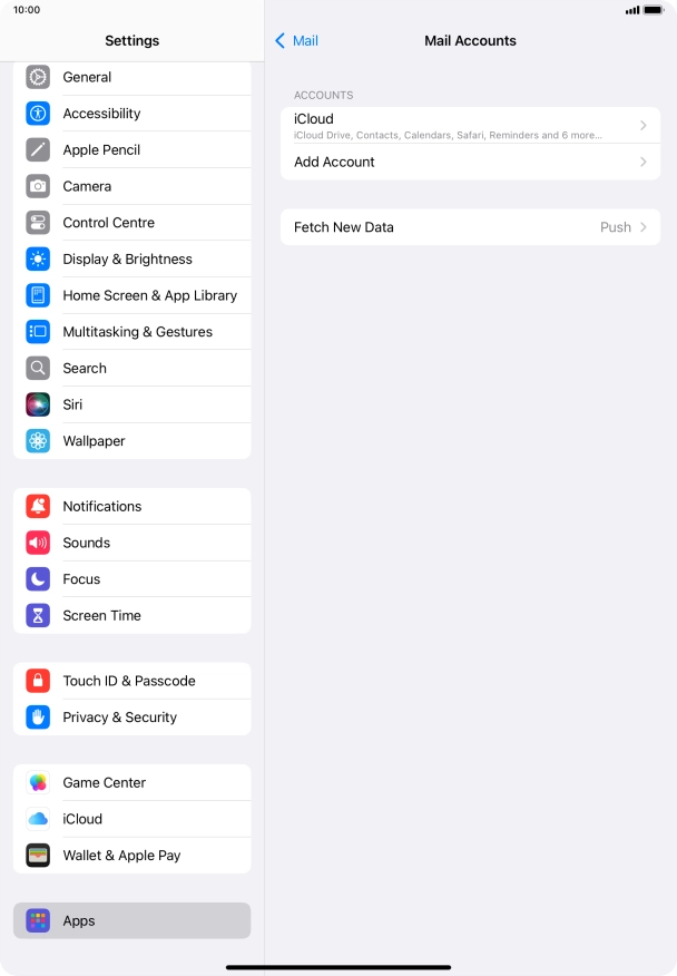 Press Add Account. Press Add Account.
