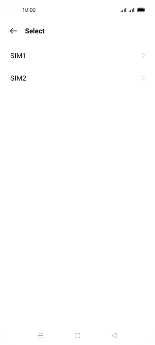 Press the required SIM.