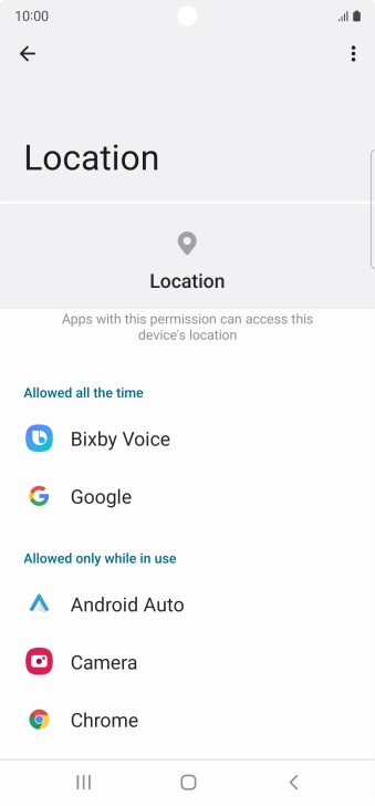 Press the required app.