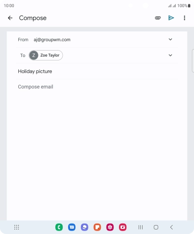 Press the text input field.